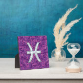 Pisces Zodiac Symbol auf Fuchsia Pink Digitale Cam Fotoplatte (InSitu)