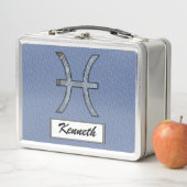Pisces Zodiac Symbol Element von Kenneth Yoncich Metall Lunch Box (Beispiel)