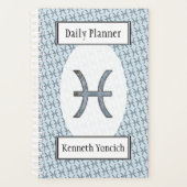 Pisces Zodiac Symbol Element von Kenneth Yoncich Planer (Vorderseite)