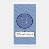 Pisces Zodiac Symbol Element von Kenneth Yoncich Serviette (Vorderseite)