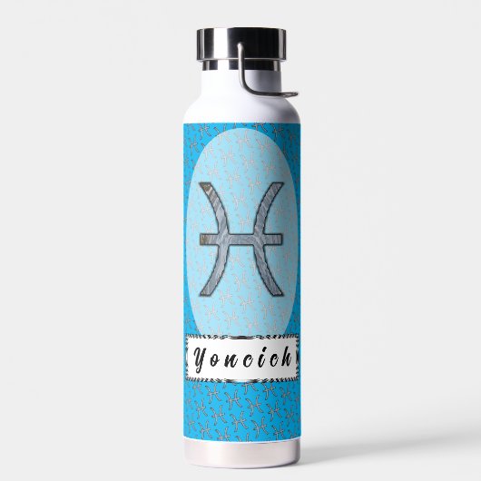 Pisces Zodiac Symbol Element von Kenneth Yoncich Trinkflasche (Links)
