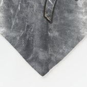 Pisces Zodiac Symbol in Grunge Steel Print Fleecedecke (Ecke)