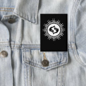 Pisces Zodiac-Symbol mit Himmelssymbol-Sternexplos Button (Insitu)