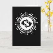 Pisces Zodiac-Symbol mit Himmelssymbol-Sternexplos Karte (Gelbe Blume)