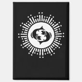 Pisces Zodiac-Symbol mit Himmelssymbol-Sternexplos Magnet (Vorderseite)