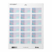 Pisces Zodiac Symbol Mother of Pearl Style Adressaufkleber (Vorne)