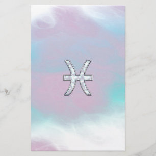 Pisces Zodiac Symbol Mutter der Perldekoration Briefpapier