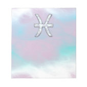 Pisces Zodiac Symbol Mutter der Perldekoration Notizblock (Vorderseite)