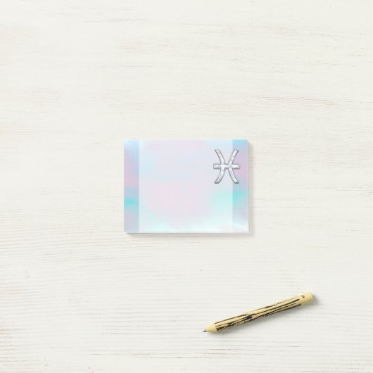 Pisces Zodiac Symbol Mutter der Perldekoration Post-it Klebezettel (Auf Schreibtisch)