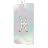 Pisces Zodiac Symbol Pastel Mutter Pearl Stil Autolufterfrischer (Links)