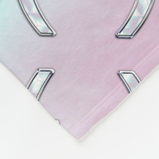 Pisces Zodiac Symbol Pastel Mutter Pearl Stil Fleecedecke (Ecke)