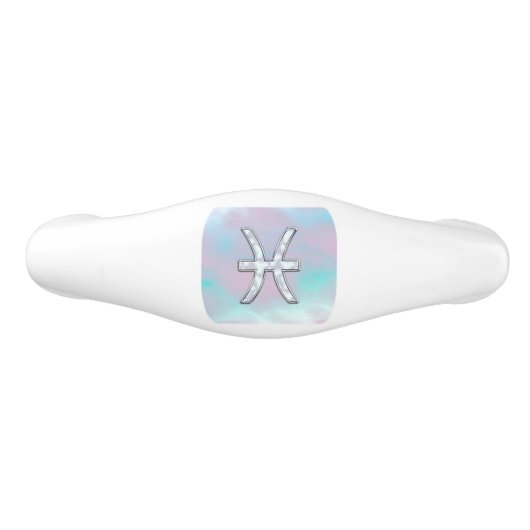 Pisces Zodiac Symbol Pastel Mutter Pearl Stil Keramik Schubladengriff (Vorderseite)