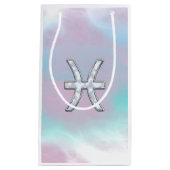 Pisces Zodiac Symbol Pastel Mutter Pearl Stil Kleine Geschenktüte (Vorderseite)