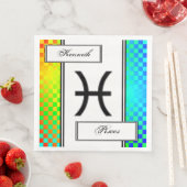 Pisces Zodiac Symbol Standard von Kenneth Yoncich Serviette (Beispiel)