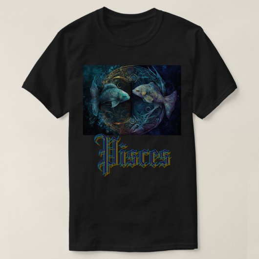 Pisces Zodiac T-Shirt (Design vorne)