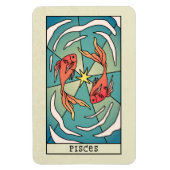 Pisces Zodiac Unterzeichnung Abstrakter Kunst Vint Magnet (Vertikal)