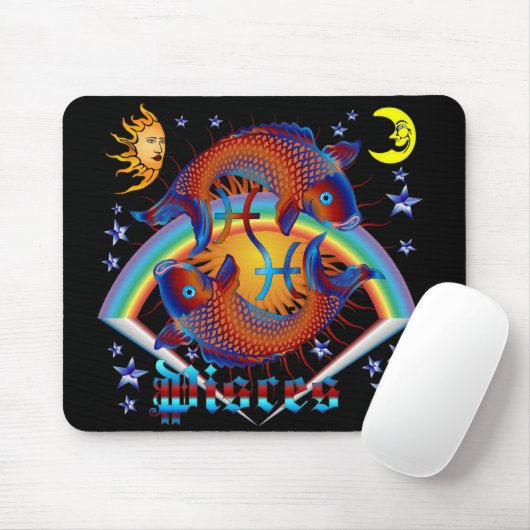 Pisces-Zodiac-V-1 Mousepad (Mit Mouse)