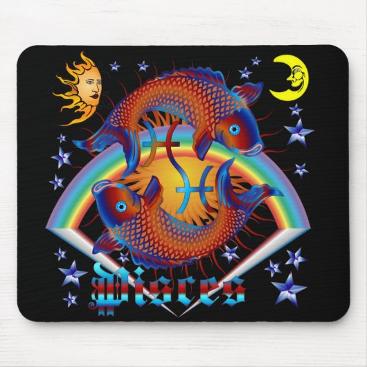 Pisces-Zodiac-V-1 Mousepad (Vorne)