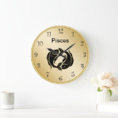 Pisces Zodiac Wall Große Wanduhr (Zuhause)