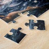 Pisces Zodiac with Woman Surrounded by Two Glowing Puzzle (Seite)