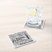 Pisces Zodiac Word Cloud Inspiration Rechteckiger Pappuntersetzer (Vor Ort)