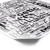 Pisces Zodiac Word Cloud Inspirational Photo  Fotodruck (Ecke)