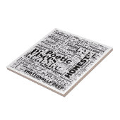 Pisces Zodiac Word Cloud Inspirational Photo Tile Fliese (Seite)