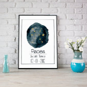 Pisces Zodiac Zeichen: Individuelle Name & Geburts Poster