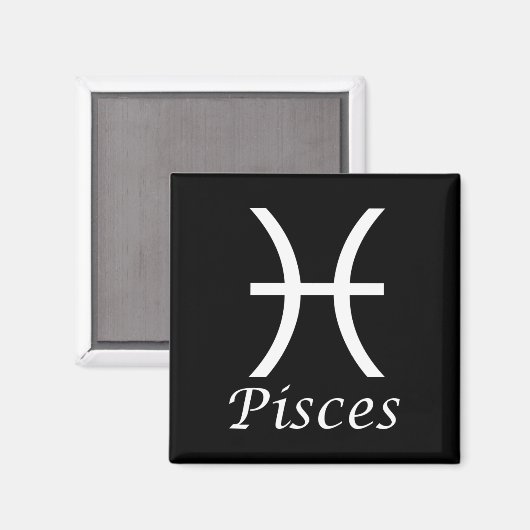 'Pisces' Zodiac-Zeichen Magnet (Vorderseite/Rückseite)