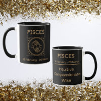 Pisces Zodiac Zeichen mit Symbol und Eigenschaften