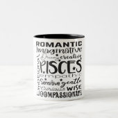 Pisces Zodiac-Zeichen Zweifarbige Tasse (Mittel)