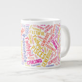 Pisces Zodiac-Zeichenmuster Jumbo-Tasse (Vorderseite Rechts)