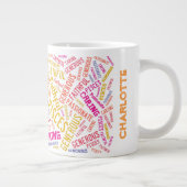 Pisces Zodiac-Zeichenmuster Jumbo-Tasse (Rechts)