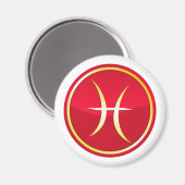 Pisces - Zodiaka-Zeichen Magnet (Vorderseite/Rückseite)