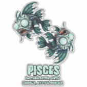 Pisces Zombie Aufkleber (Vorderseite)