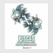 Pisces Zombie Aufkleber (Blatt)