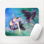 Pisces - Zwei Meerjungfrauen schwimmen in einer Sc Mousepad (Mit Mouse)