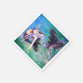 Pisces - Zwei Meerjungfrauen schwimmen in einer Sc Serviette (Ecke)