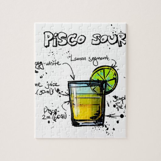 Pisco saures Cocktail-Rezept Puzzle (Vertikal)