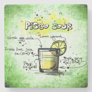 Pisco saures Getränk-Rezept Steinuntersetzer