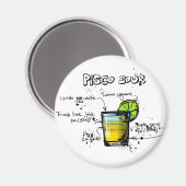 Pisco Sour Cocktail Rezept Magnet (Vorderseite/Rückseite)