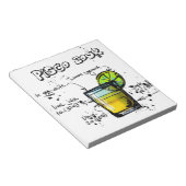 Pisco Sour Cocktail Rezept Notizblock (angewinkelt)