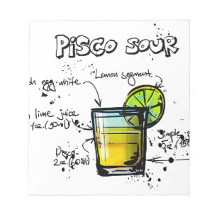 Pisco Sour Cocktail Rezept Notizblock