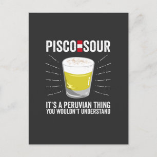 Pisco Sour Es ist ein peruanisches Ding, das man n Postkarte