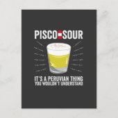 Pisco Sour Es ist ein peruanisches Ding, das man n Postkarte (Vorderseite)