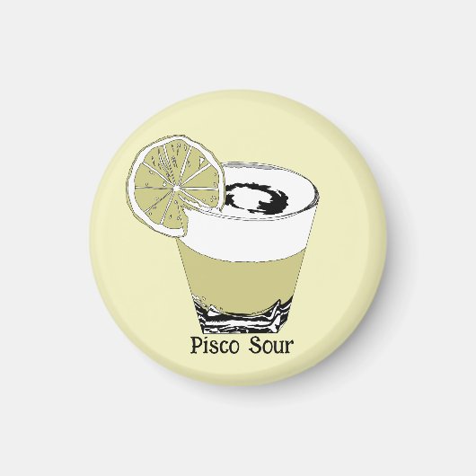 Pisco Sour Illustration Magnet (Vorne)