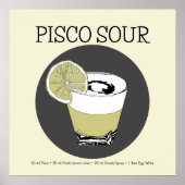 Pisco Sour Illustration Poster (Vorne)