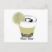 Pisco Sour Illustration Postkarte (Vorderseite)