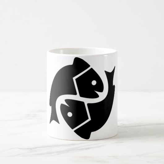 Pises Astrologisches Symbol Zeichen 2 Kaffeetasse (Mittel)