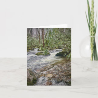 Pisgah Bach in den Blue Ridge Mountains Dankeskarte